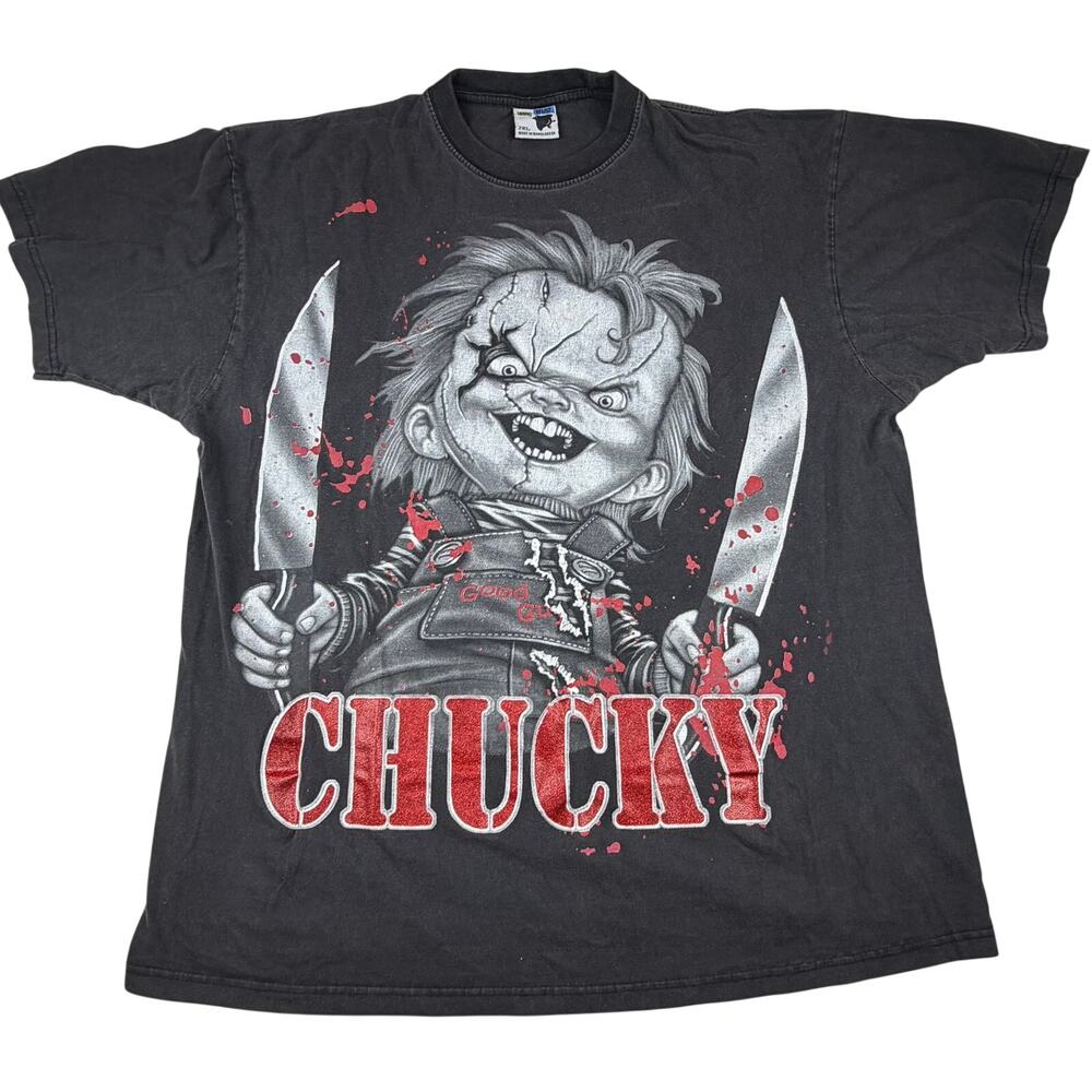 Vintage Phat Doc Chucky Horror Graphic T-Shirt 2XL